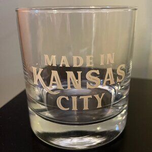 MADE IN KANSAS CITY Whiskey Liquor Cocktail Rocks Souvenir Bar Glass